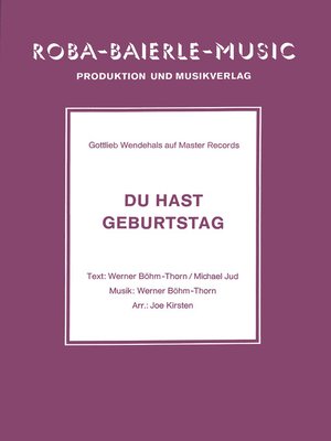 cover image of Du hast Geburtstag